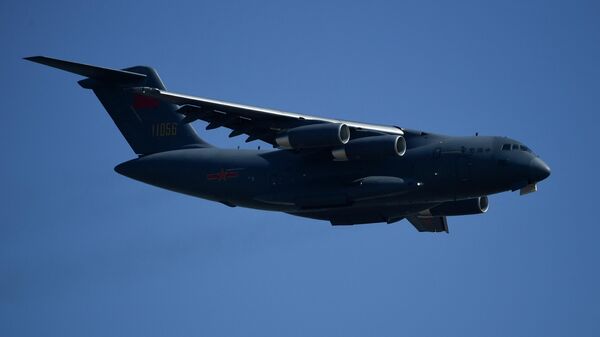China's biggest military transport plane the Y-20 perform at the Airshow China 2018 in Zhuhai, south China's Guangdong province on November 6, 2018.  - Sputnik International