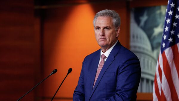 U.S. House Minority Leader Kevin McCarthy (R-CA) holds his weekly news conference on Capitol Hill in Washington, U.S. January 13, 2022 - Sputnik International