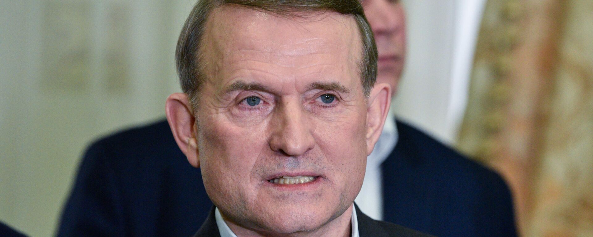 Chairman of the political council of the Opposition Platform - For Life party Viktor Medvedchuk after a meeting of the Kiev Court of Appeal. - Sputnik International, 1920, 12.04.2022