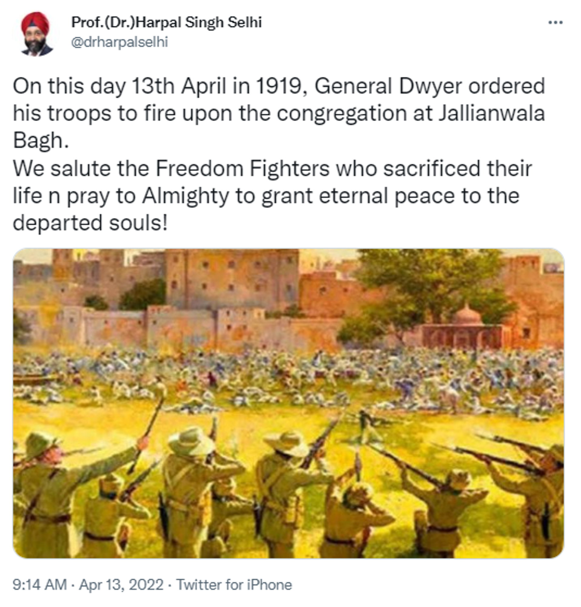 Another Twitter user pays tribute to the martyrs of the Jallianwala Bagh Massacre - Sputnik International, 1920, 13.04.2022