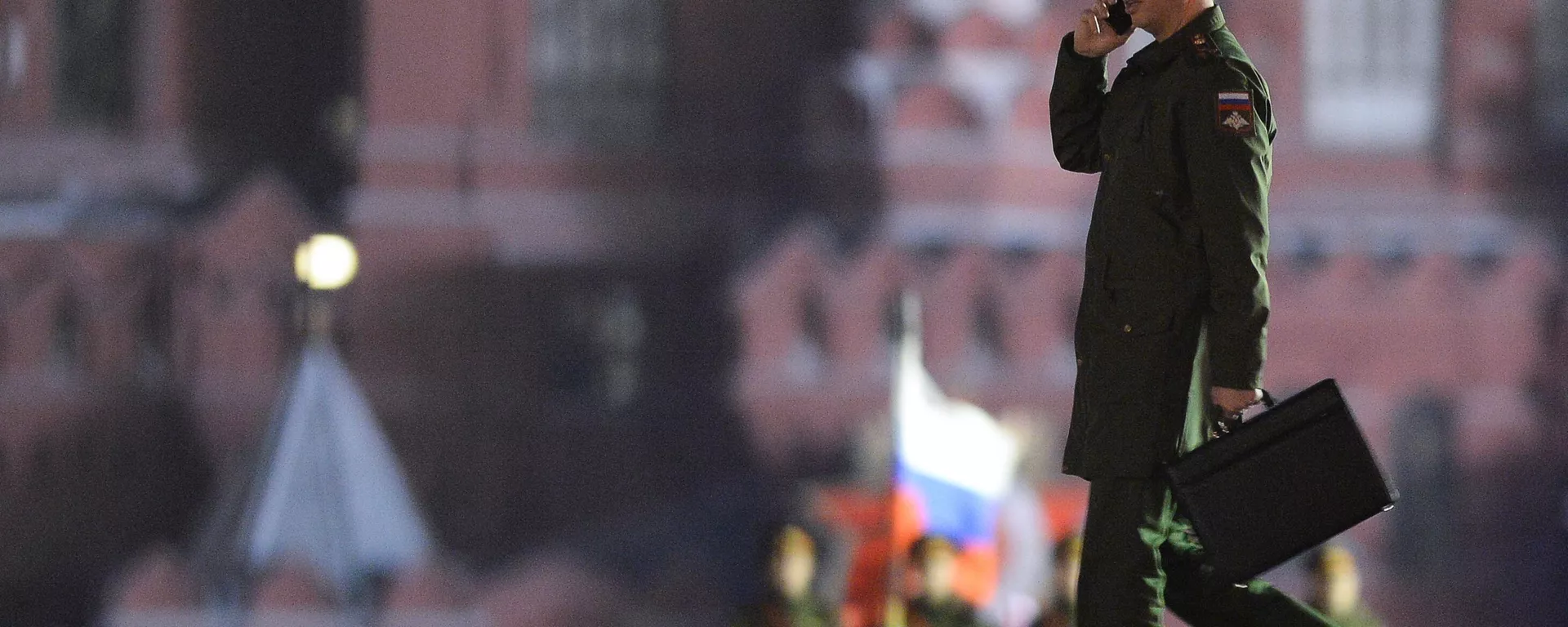 Russian officer on Red Square during repetition of Victory Day Parade, file photo. - Sputnik International, 1920, 15.04.2022