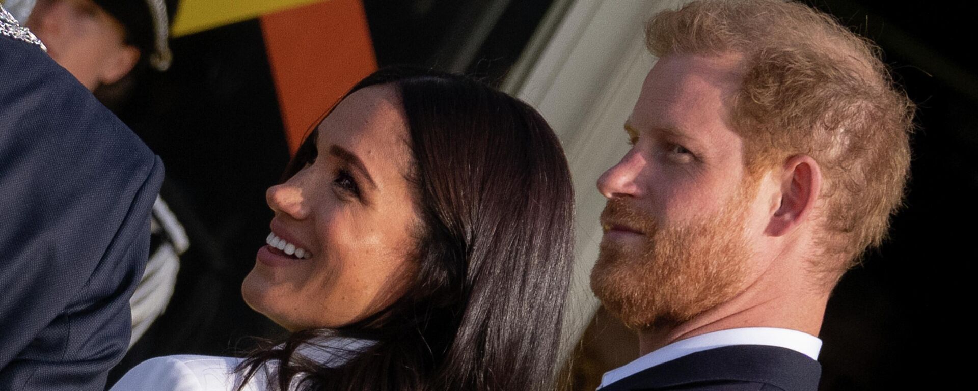 Prince Harry and Meghan Markle, Duke and Duchess of Sussex, arrive at the Invictus Games venue in The Hague, Netherlands, Friday, April 15, 2022.  - Sputnik International, 1920, 18.04.2022