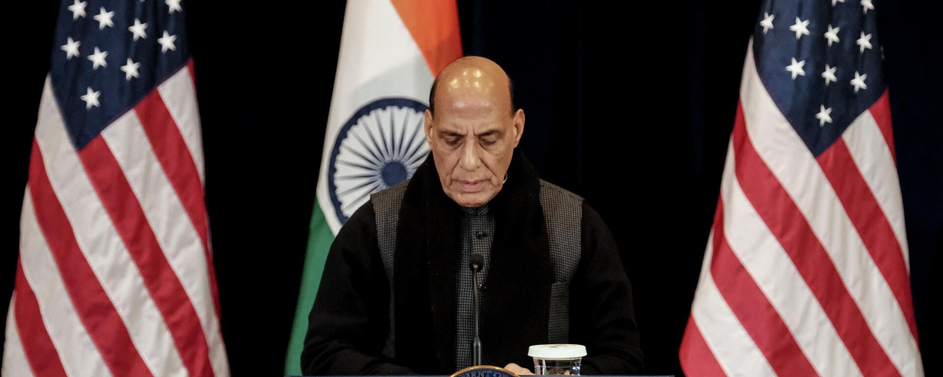 India’s Defense Minister Rajnath Singh participates in a joint news conference during the fourth US-India 2+2 Ministerial Dialogue at the State Department in Washington, DC, on April 11, 2022. - Sputnik International, 1920, 16.04.2022