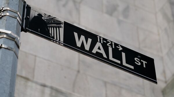 A Wall Street sign is shown in the Financial District, Wednesday, Oct. 13, 2021, in the Manhattan borough of New York. - Sputnik International