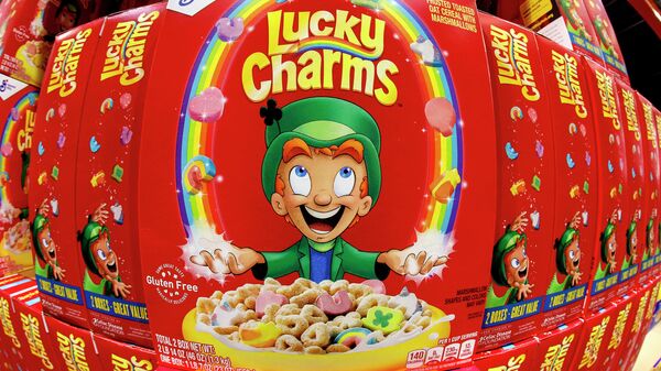 Boxes of General Mills' Lucky Charms cereal are seen on a shelf at a Costco Warehouse in Robinson Township, Pa., Thursday, May 14, 2020. - Sputnik International