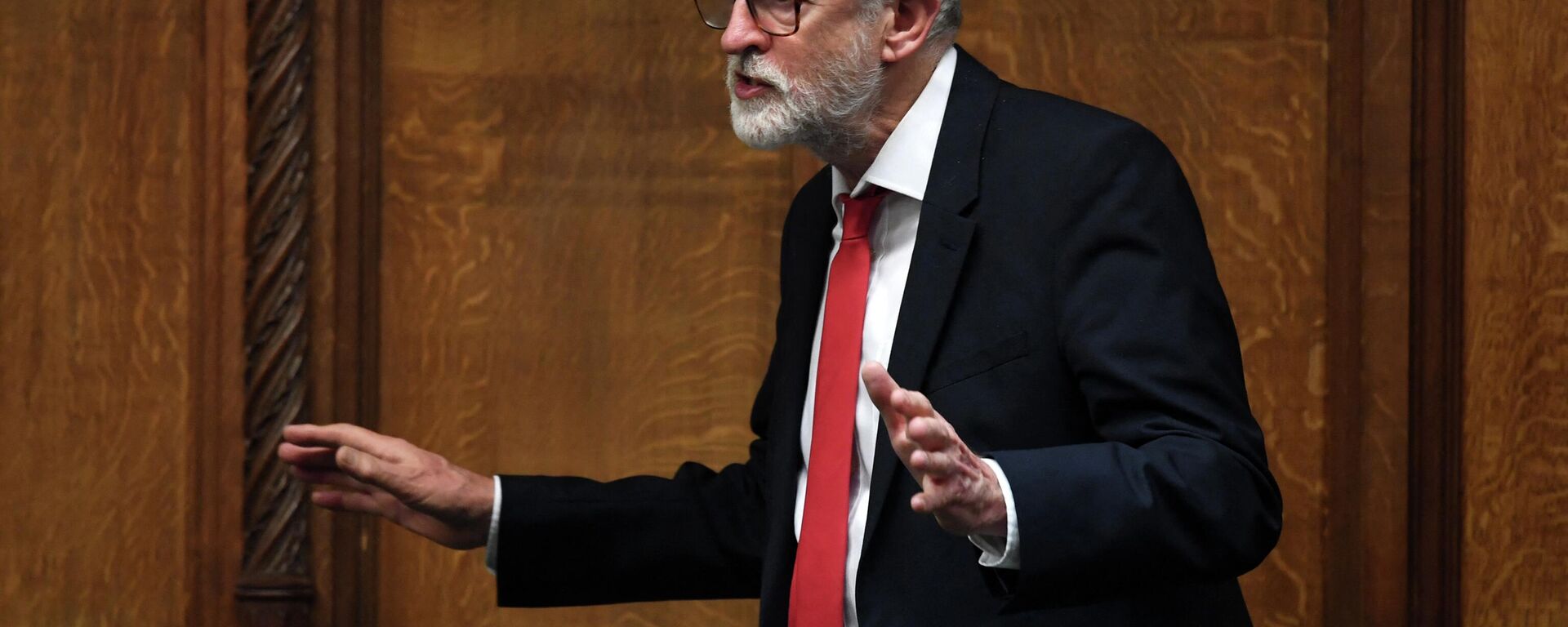 A handout photograph released by the UK Parliament shows opposition Labour Party former leader Jeremy Corbyn speaking during a debate on cladding removal costs in the House of Commons in London on January 10, 2022 - Sputnik International, 1920, 21.04.2022