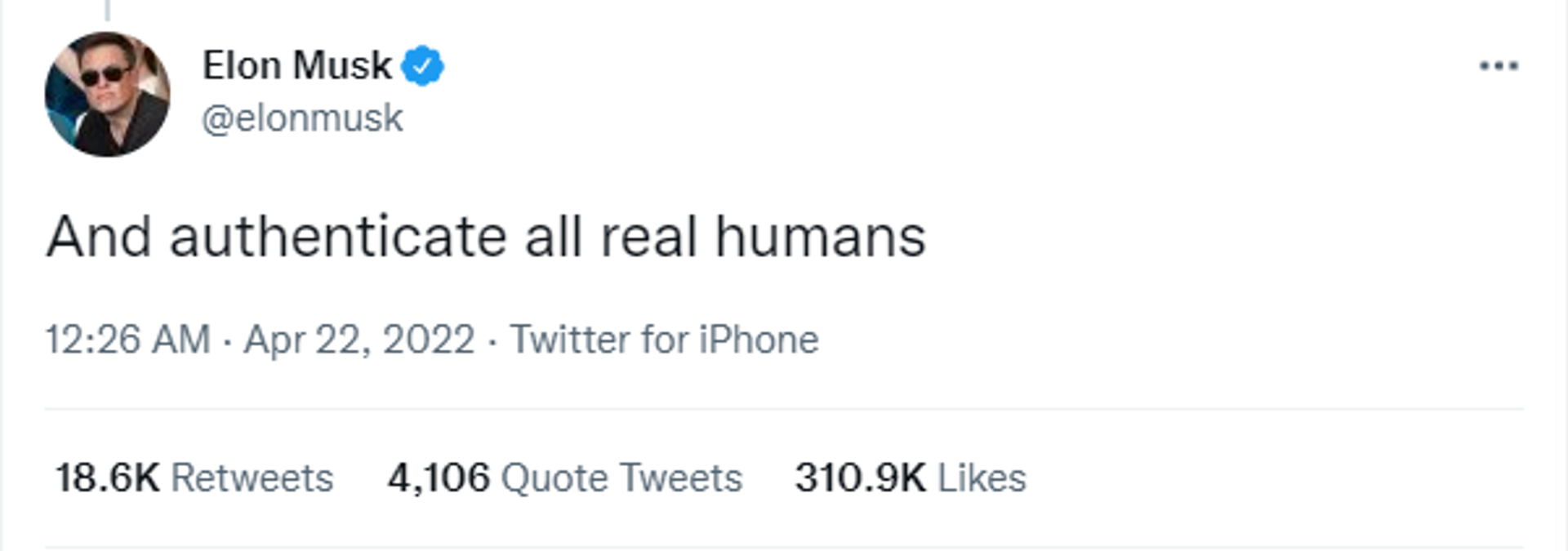 Tesla Founder Elon Musk Vows to Authenticate Real Human after Twitter Acquisition - Sputnik International, 1920, 22.04.2022