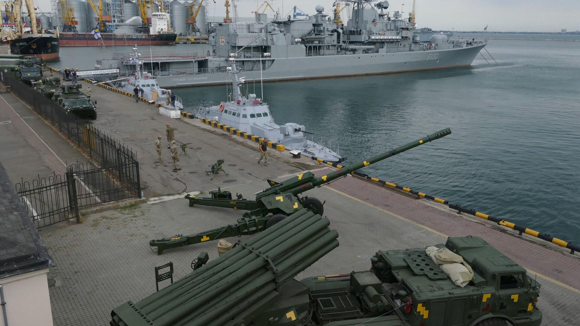 Military equipment at the Sea Breeze 2019 exercises in Odessa's port. File photo. - Sputnik International, 1920, 23.04.2022