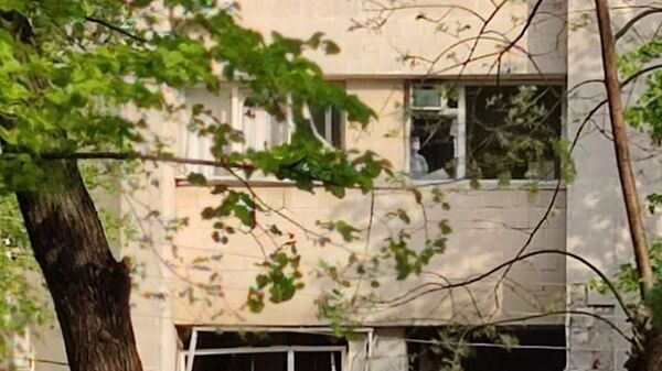 Photo shows damage to security services building in Tiraspol, Transnistria. - Sputnik International