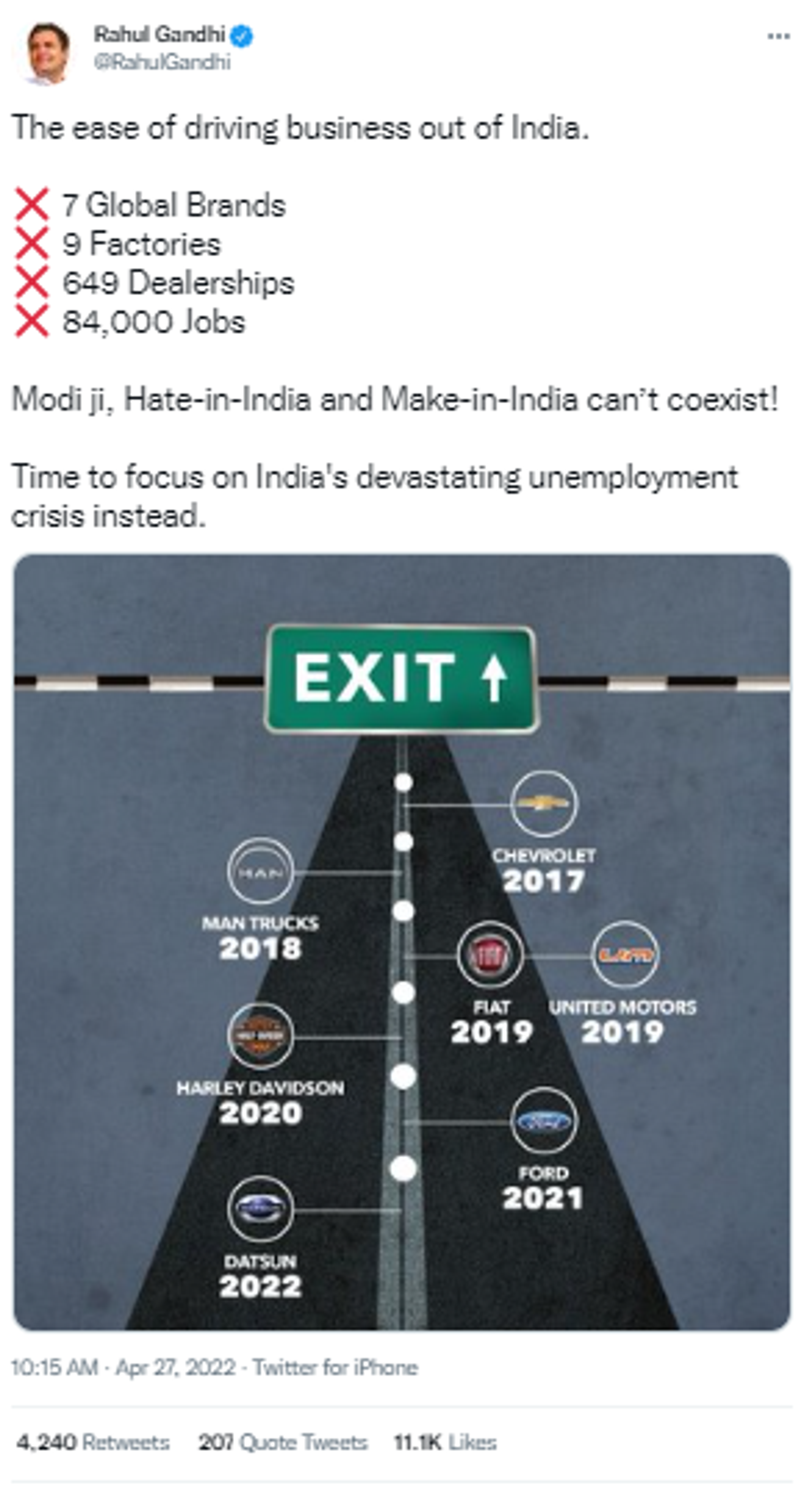 Congress Leader Rahul Gandhi Slams PM Modi Over Unemployment in India - Sputnik International, 1920, 27.04.2022