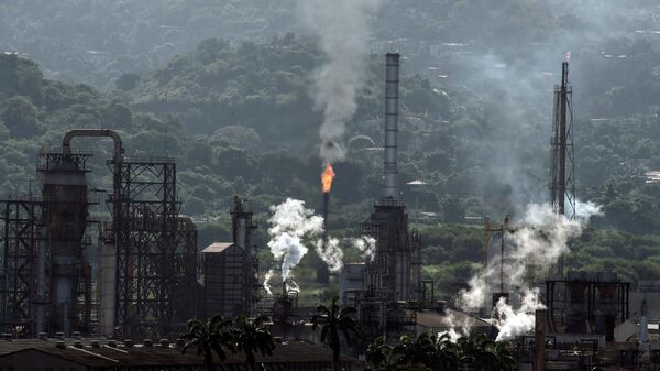 View of an oil refining plant of state-owned Petroleos de Venezuela (PDVSA) in Puerto La Cruz, Anzoategui state, Venezuela, on November 4, 2021. - Sputnik International