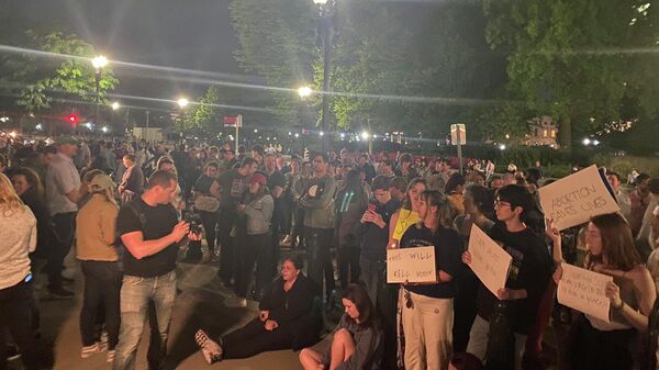 A social media photo of the protest rally outside the US Supreme Court on May 2, 2022. - Sputnik International