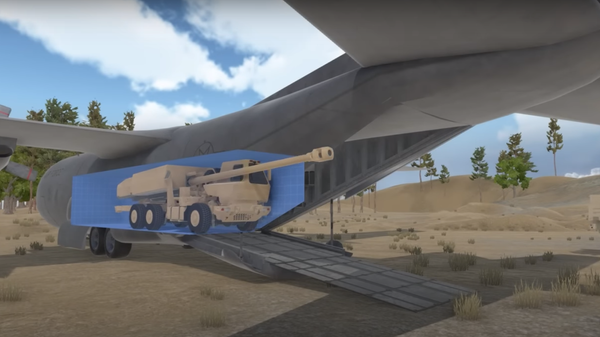 3D rendering of proposed US self-propelled railgun system. - Sputnik International