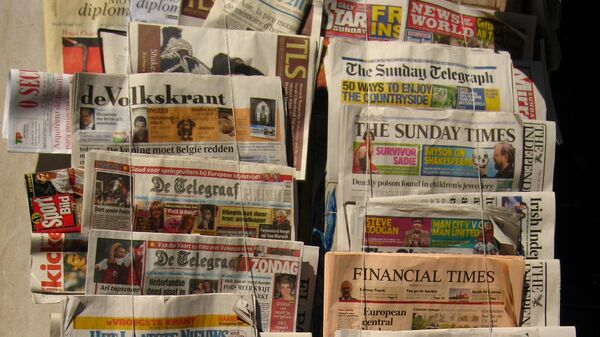 British newspapers for sale in Lisbon, Portugal - Sputnik International