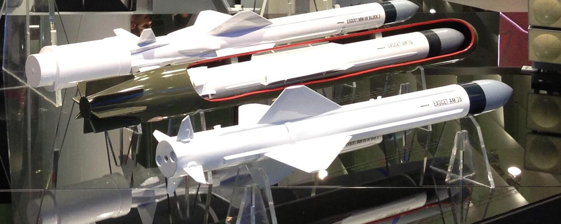 Three versions of the Exocet missiles. MBDA stand at the Paris Air Show 2013. - Sputnik International, 1920, 06.05.2022