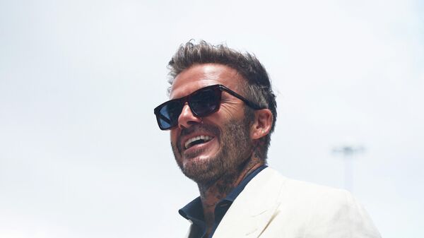 MIAMI, FLORIDA - MAY 08: David Beckham smiles in the Paddock prior to the F1 Grand Prix of Miami at the Miami International Autodrome on May 08, 2022 in Miami, Florida.   - Sputnik International