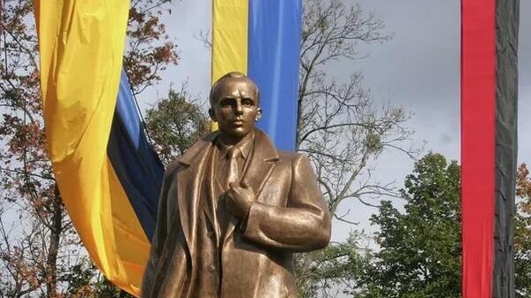 The opening of a monument to the ideological leader of the Organisation of Ukrainian Nationalists (banned in Russia), Stepan Bandera, in Lvov. An avenue in Kiev was named after this Nazi criminal. In 2010, President Viktor Yushchenko awarded Bandera the title of Hero of Ukraine. - Sputnik International