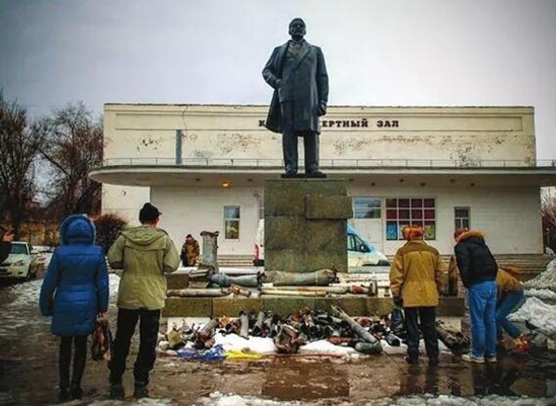 The central square of the city of Pervomaisk. December 2014. - Sputnik International, 1920, 09.05.2022
