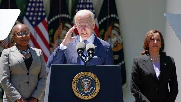 President Joe Biden speaks at an event on lowering the cost of high-speed internet in the Rose Garden of the White House, Monday, May 9, 2022, in Washington. - Sputnik International