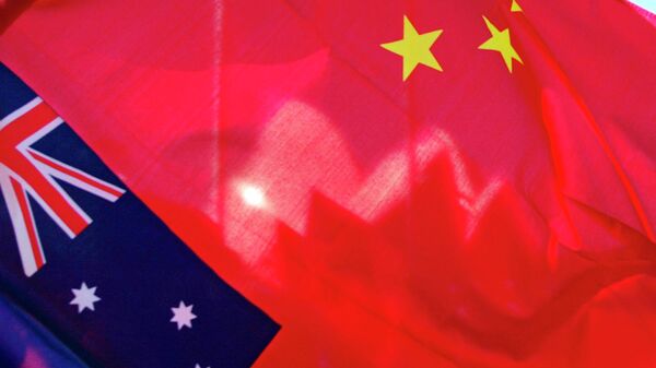 The national flags of Australia and China  - Sputnik International