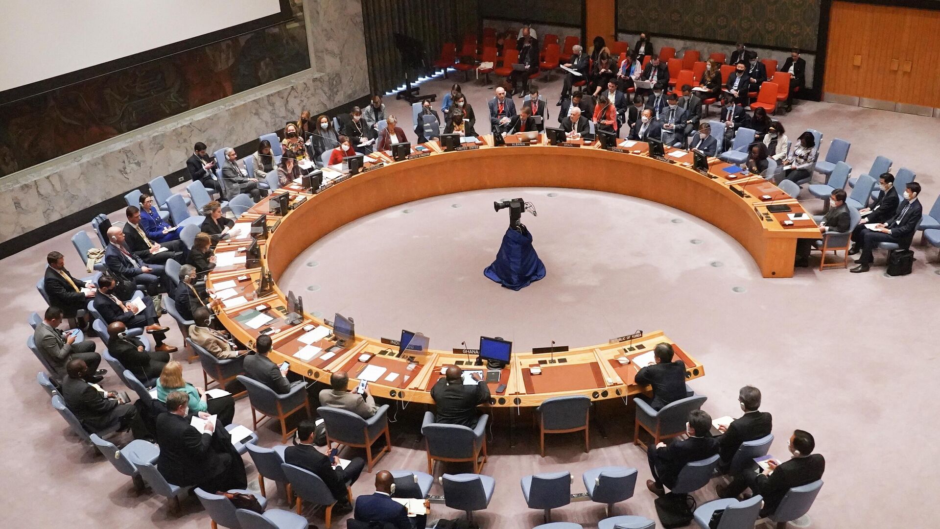The United Nations Security Council meets concerning North Korea's test-firing of an intercontinental ballistic missile, Friday March 25, 2022 at U.N. headquarters. - Sputnik International, 1920, 31.03.2023