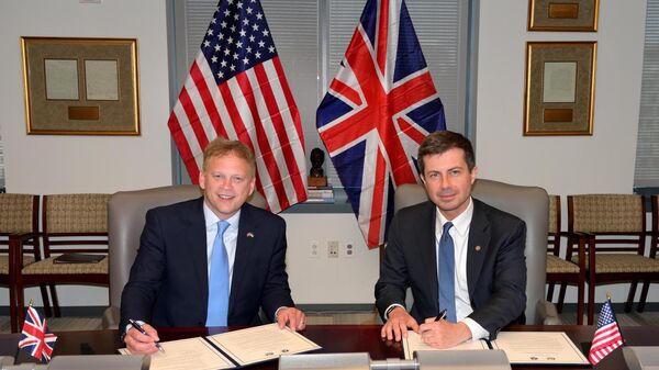 Grant Shapps, Twitter || I've signed a landmark partnership with my US counterpart 
@SecretaryPete
 in #Washington to make licensing UK-US spaceflights easier & cheaper 🇬🇧🇺🇸
 
Our space industry is boosting our economy with high-skilled jobs as we prepare for first #LiftOff from UK soil this summer 🚀 - Sputnik International