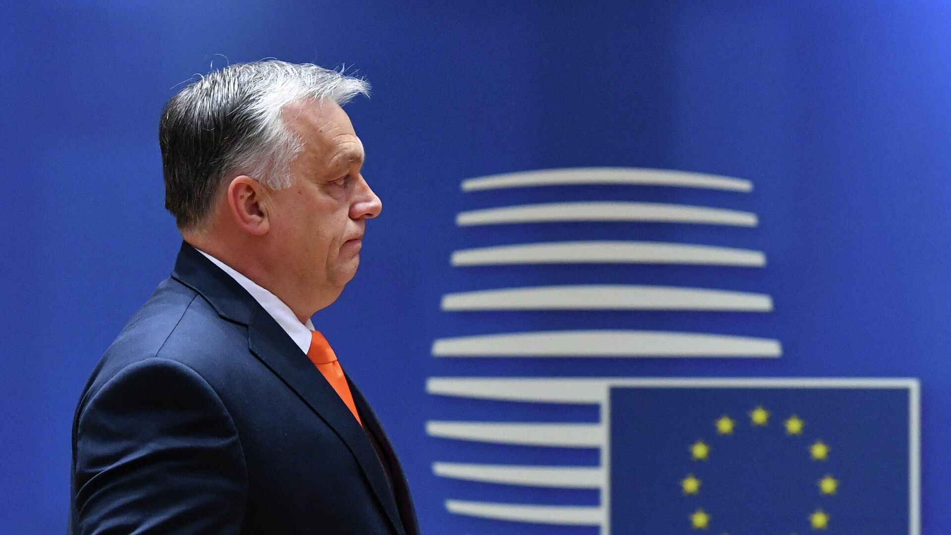Hungary's Prime Minister Viktor Orban arrives for a meeting as part of a European Union (EU) summit at EU Headquarters in Brussels on March 25, 2022. - Sputnik International, 1920, 16.05.2022