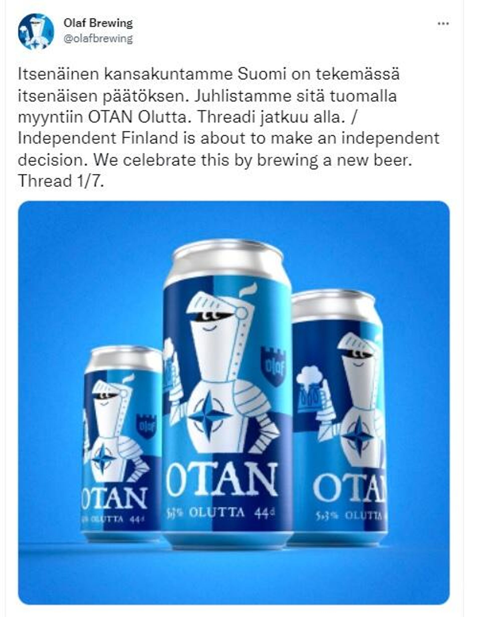 Screengrab of NATO beer by Olaf Brewing - Sputnik International, 1920, 17.05.2022