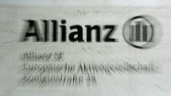 Gezoomte Aufnahme des Eingangsschildes des Allianz-Hauptgebaeudes in Muenchen, aufgenommen am Dienstag, 29. April 2008. - Sputnik International