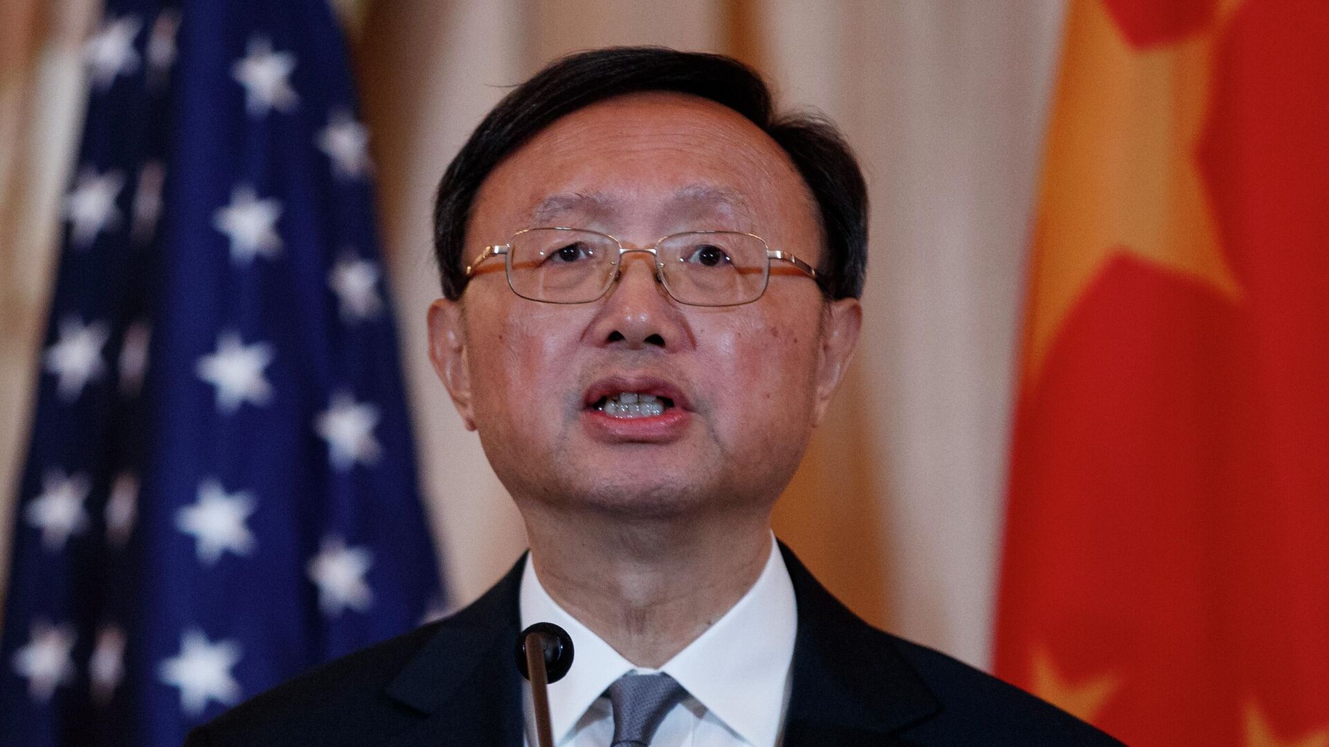 FILE -  In this Nov. 9, 2018, file photo, Chinese Politburo Member Yang Jiechi speaks during a news conference at the State Department in Washington - Sputnik International, 1920, 06.08.2022