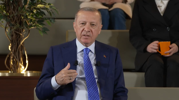 Turkish President Recep Tayyip Erdogan speaks to students in Ankara, 19 May 2022. - Sputnik International