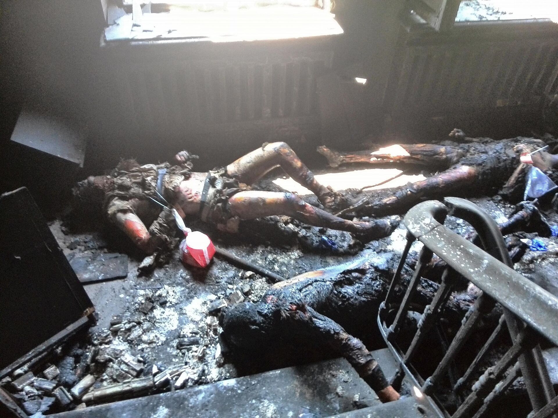 The burned bodies of the victims of the fire in Odessa's Trade Unions House. - Sputnik International, 1920, 21.05.2022