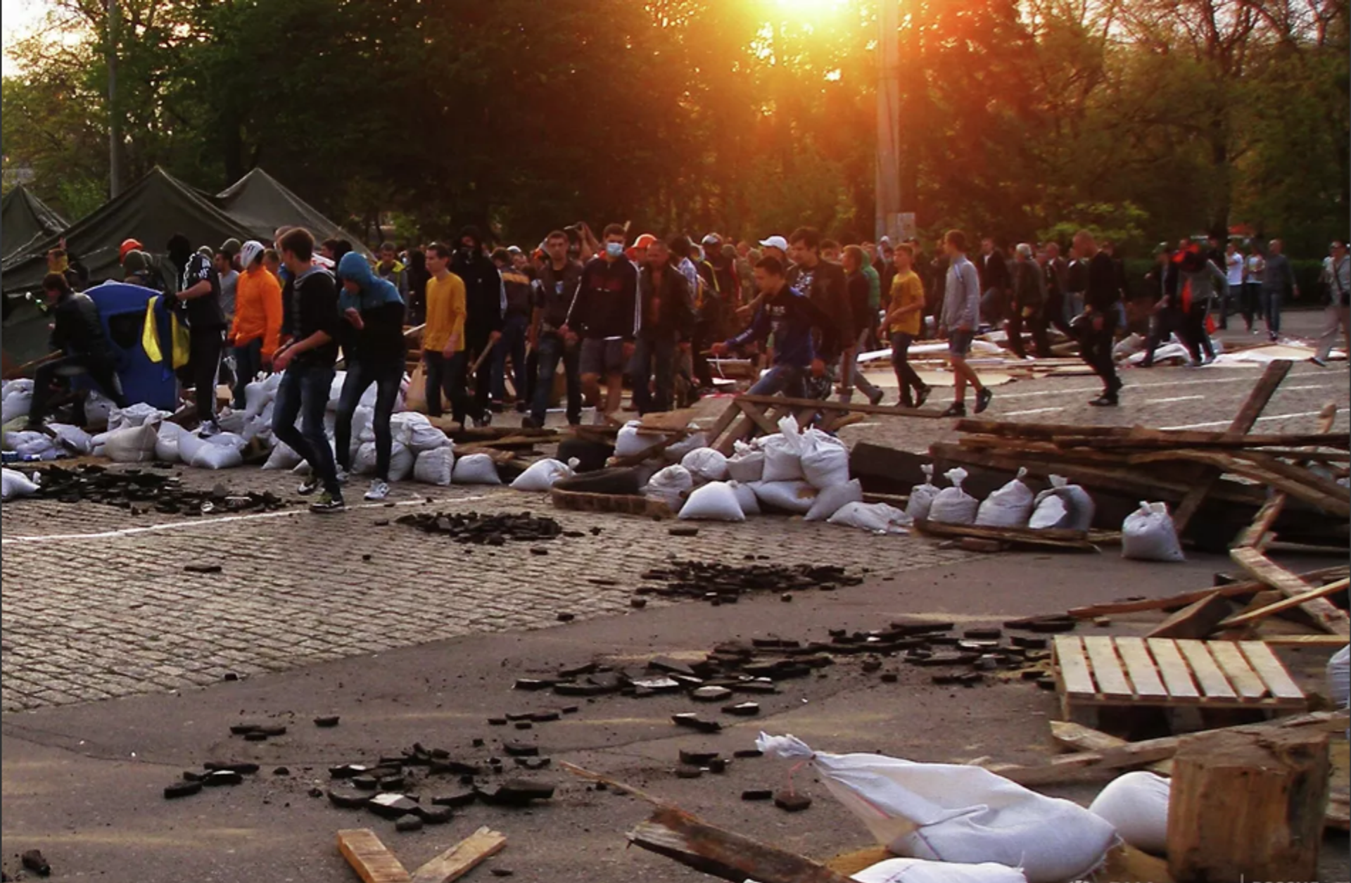 Destruction of the anti-Maidan activists' protest camp in Kulikovo Pole Square in Odessa. - Sputnik International, 1920, 21.05.2022