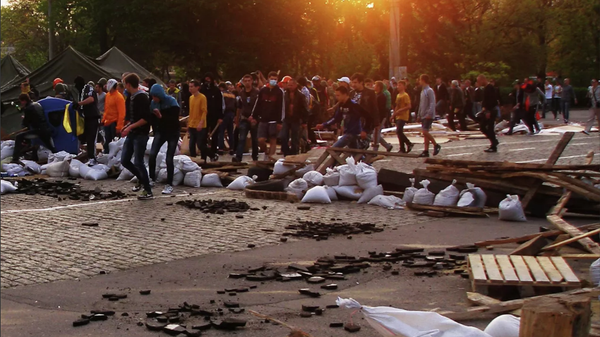 Destruction of the anti-Maidan activists' protest camp in Kulikovo Pole Square in Odessa. - Sputnik International
