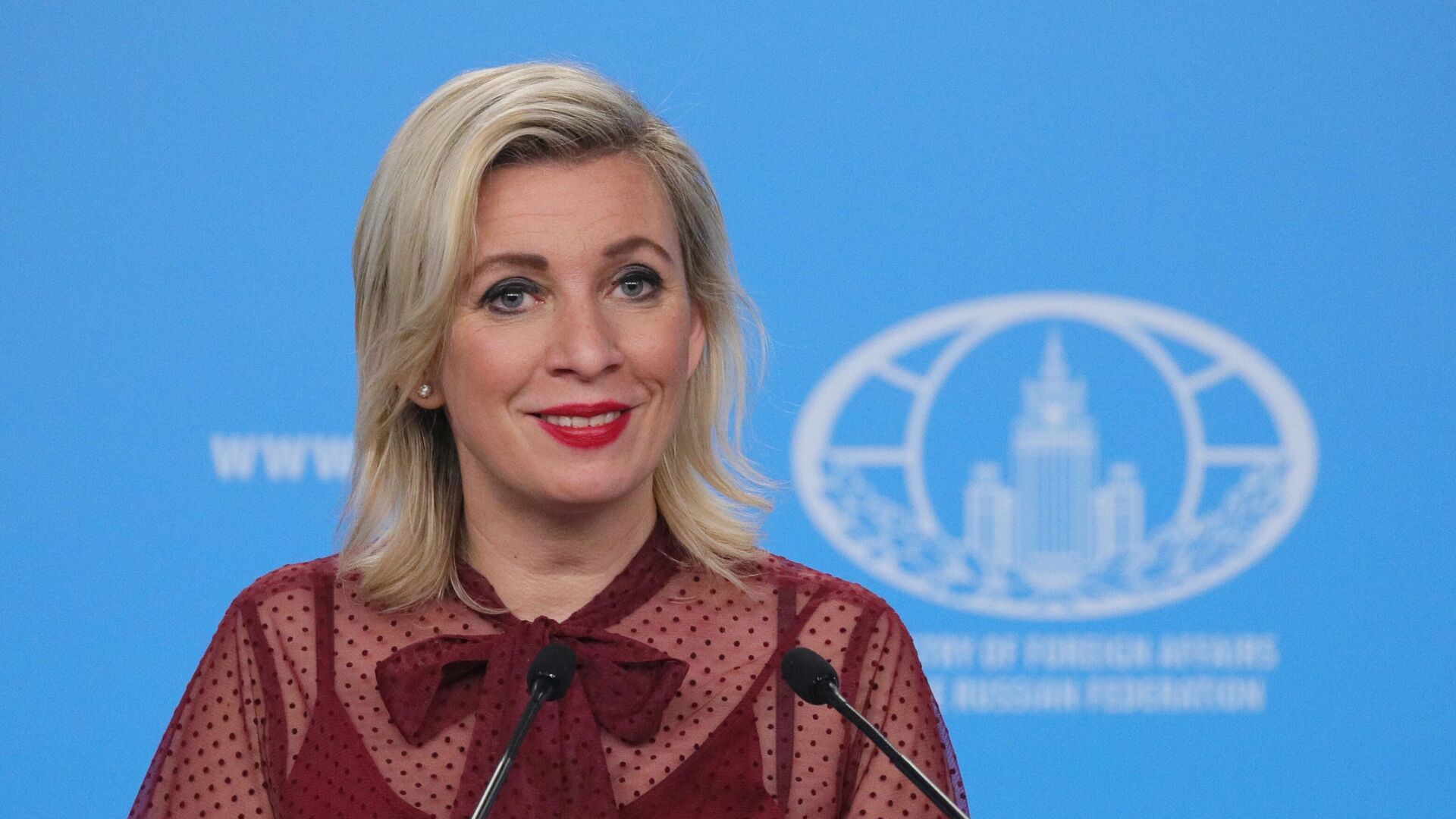 Maria Zakharova, official representative of the Russian Ministry of Foreign Affairs, during a briefing in Moscow. - Sputnik International, 1920, 22.05.2022