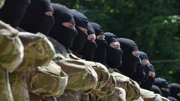 Nationalists of the Azov Battalion. - Sputnik International