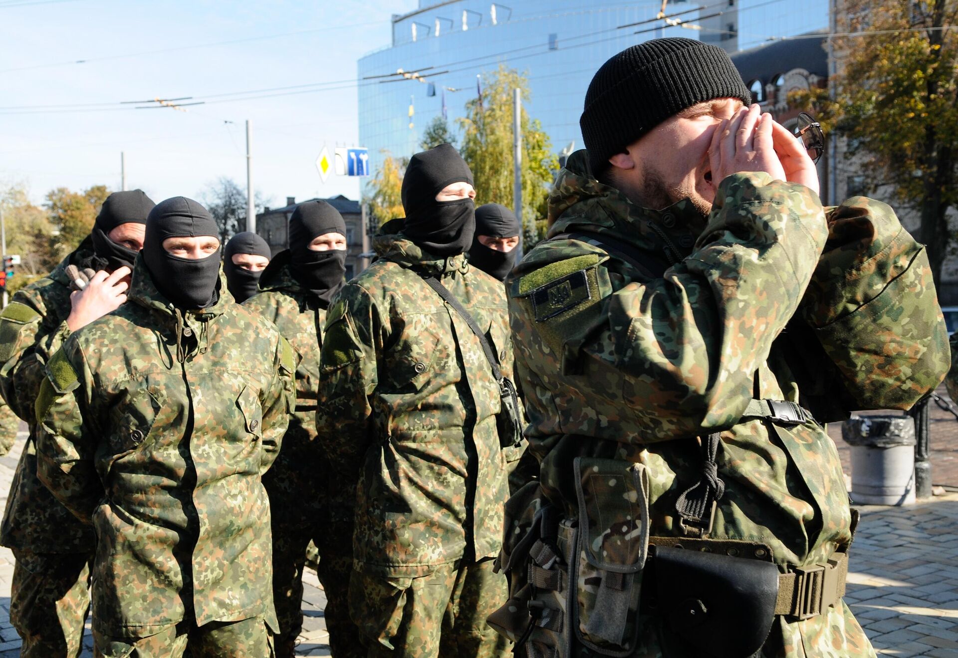 Azov Battalion cadets deployed in the conflict zone in southeastern Ukraine, 2014. - Sputnik International, 1920, 22.05.2022