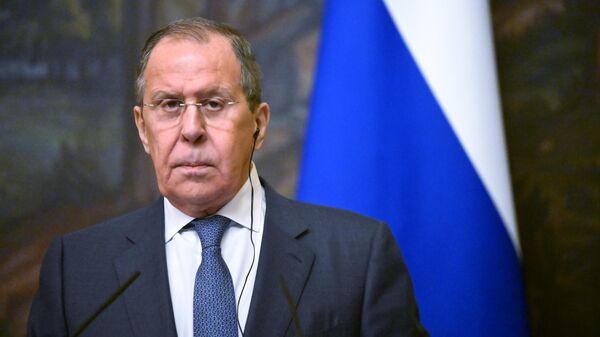 Russian Foreign Minister Sergey Lavrov during a press conference following a meeting in Moscow. - Sputnik International