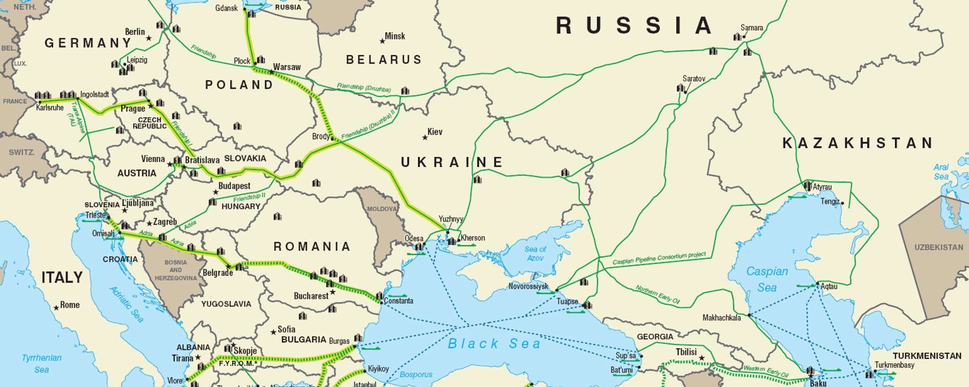 Oil pipelines in Europe - Sputnik International, 1920, 26.05.2022
