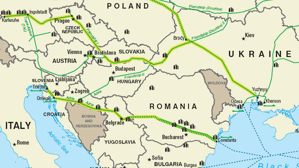 Oil pipelines in Europe - Sputnik International