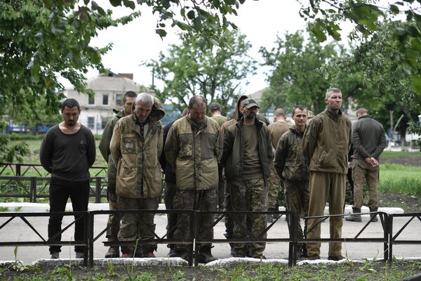 Ukrainian prisoners of war in a penitentiary facility in the Donetsk People&#x27;s Republic. - Sputnik International
