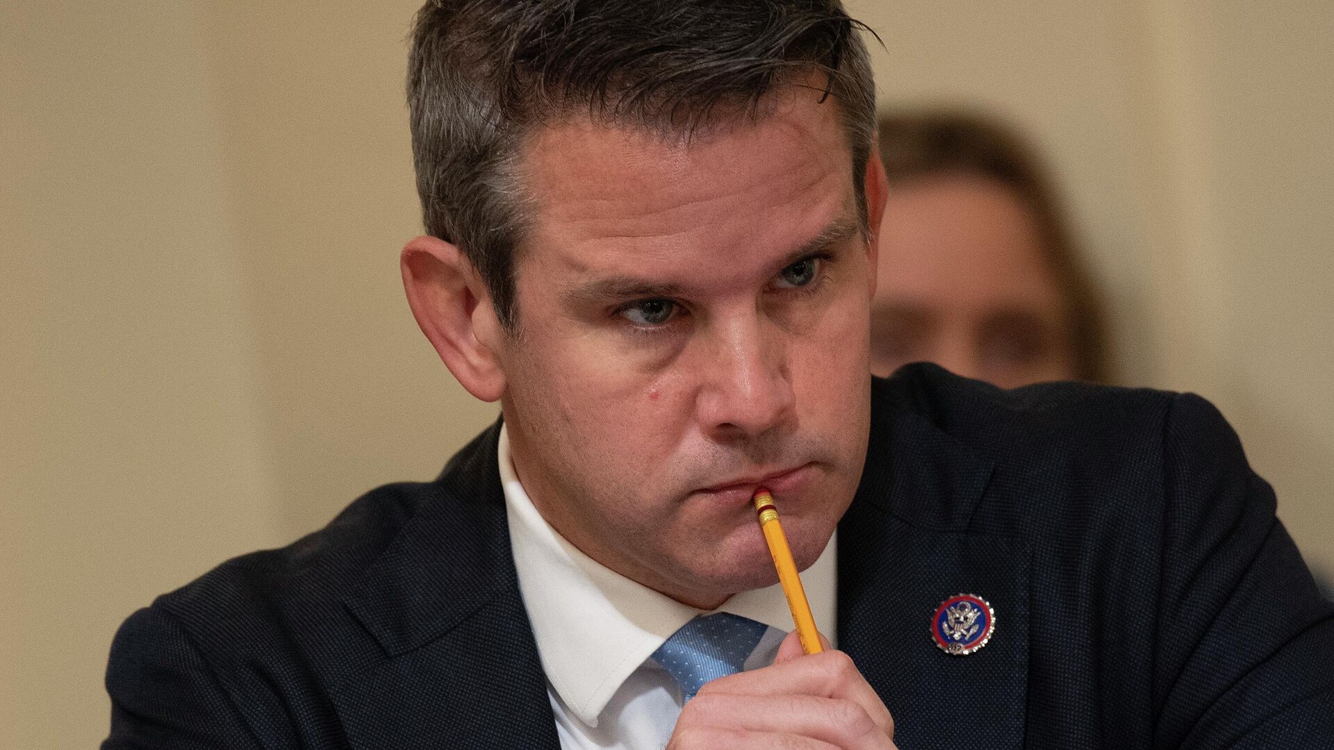 US Representative Adam Kinzinger listens during a hearing of the House select committee investigating the January 6, 2021, attack on the US Capitol, during their first hearing on Capitol Hill in Washington, DC, on July 27, 2021 - Sputnik International, 1920, 30.05.2022