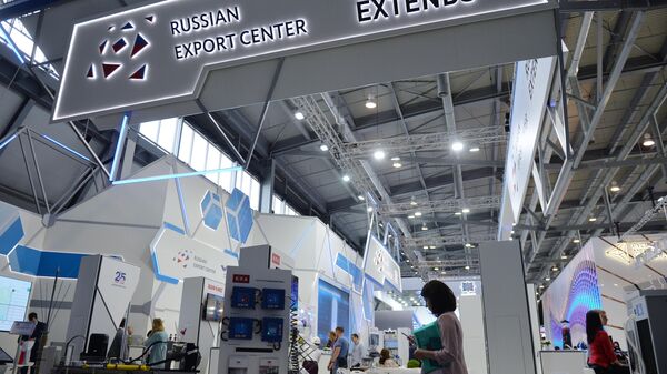 Stand of JSC Russian Export Center (REC) at the international industrial exhibition INNOPROM-2019 in Yekaterinburg - Sputnik International