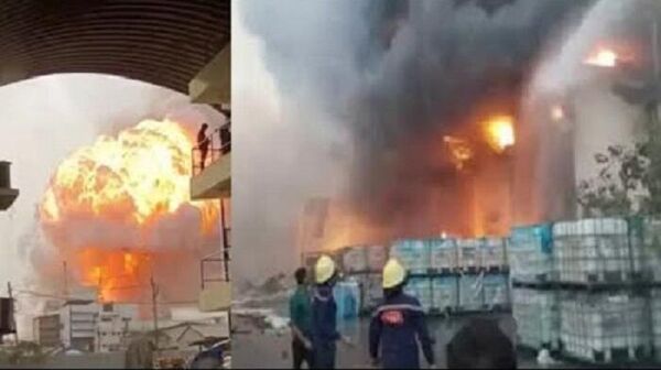  
Gujarat: Major fire breaks out at chemical factory in Vadodara - Sputnik International