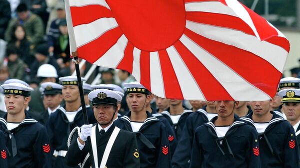 Troops of the Maritime Self-Defense Force attend an inspection parade at the Asaka base in suburban Tokyo on October 24, 2010 - Sputnik International