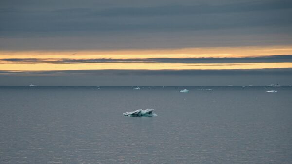Icebergs are seen in the Arctic Ocean off the Franz Josef Land archipelago on August 16, 2021. - Sputnik International