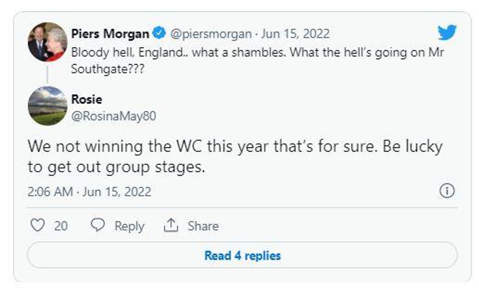 Screenshot of an England fan's tweet - Sputnik International, 1920, 15.06.2022