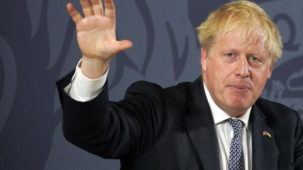 Britain's Prime Minister Boris Johnson delivers a speech in Blackpool, north-west England on June 9, 2022 - Sputnik International