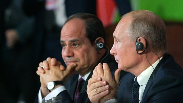 Egyptian President Abdel Fattah Sisi and Vladimir Putin - Sputnik International