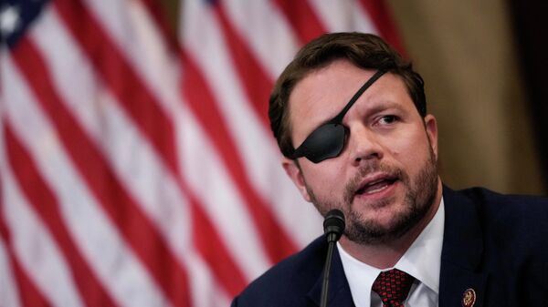 Rep. Dan Crenshaw (R-TX) speaks about the American military withdrawal in Afghanistan, during a meeting with House Republicans, including those who served in the military, on August 30, 2021 in Washington, DC. - Sputnik International